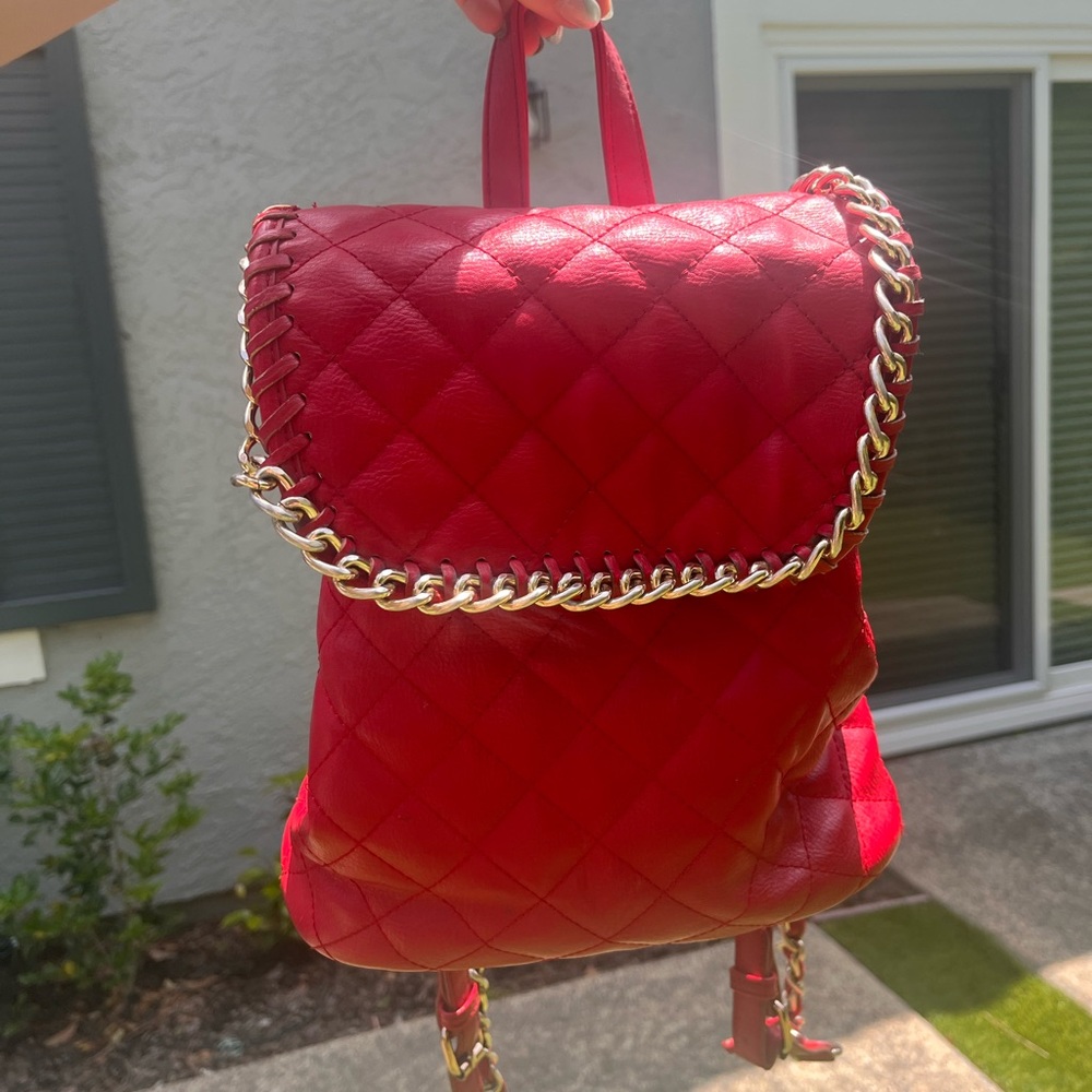 Nila Anthony Red Backpack Purse